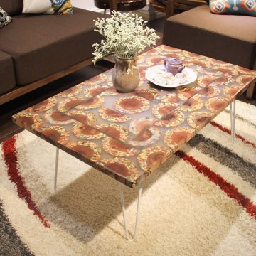 Mountain Woodland Colored-Pencil Coffee Table