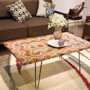 Mountain Woodland Colored-Pencil Coffee Table
