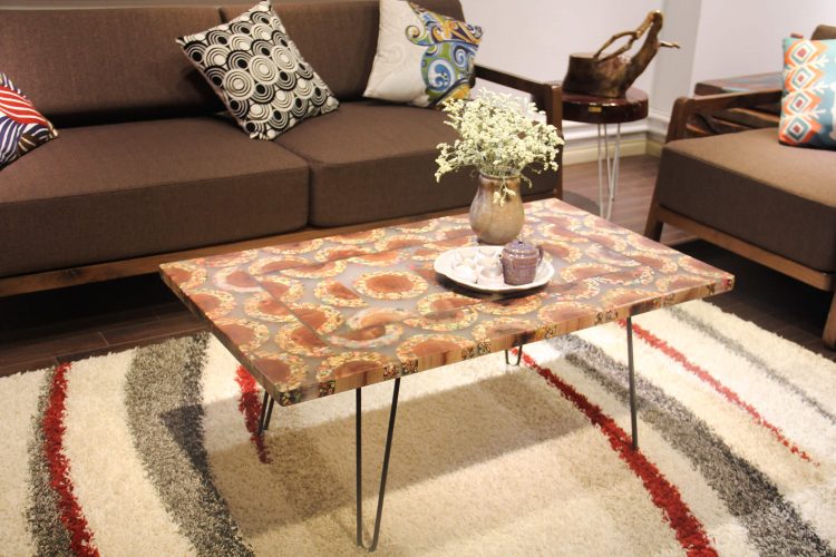 Mountain Woodland Colored-Pencil Coffee Table