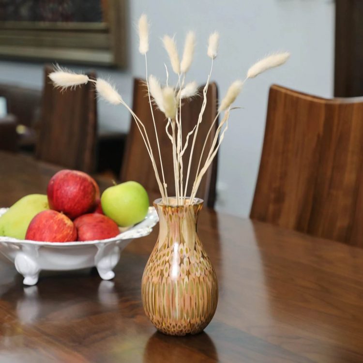 Decorative Colored-pencil Peacock Vase