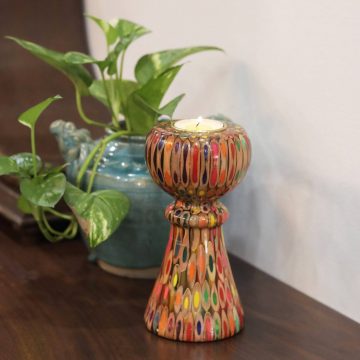 Decorative Colored-pencil Princess Candle Holder