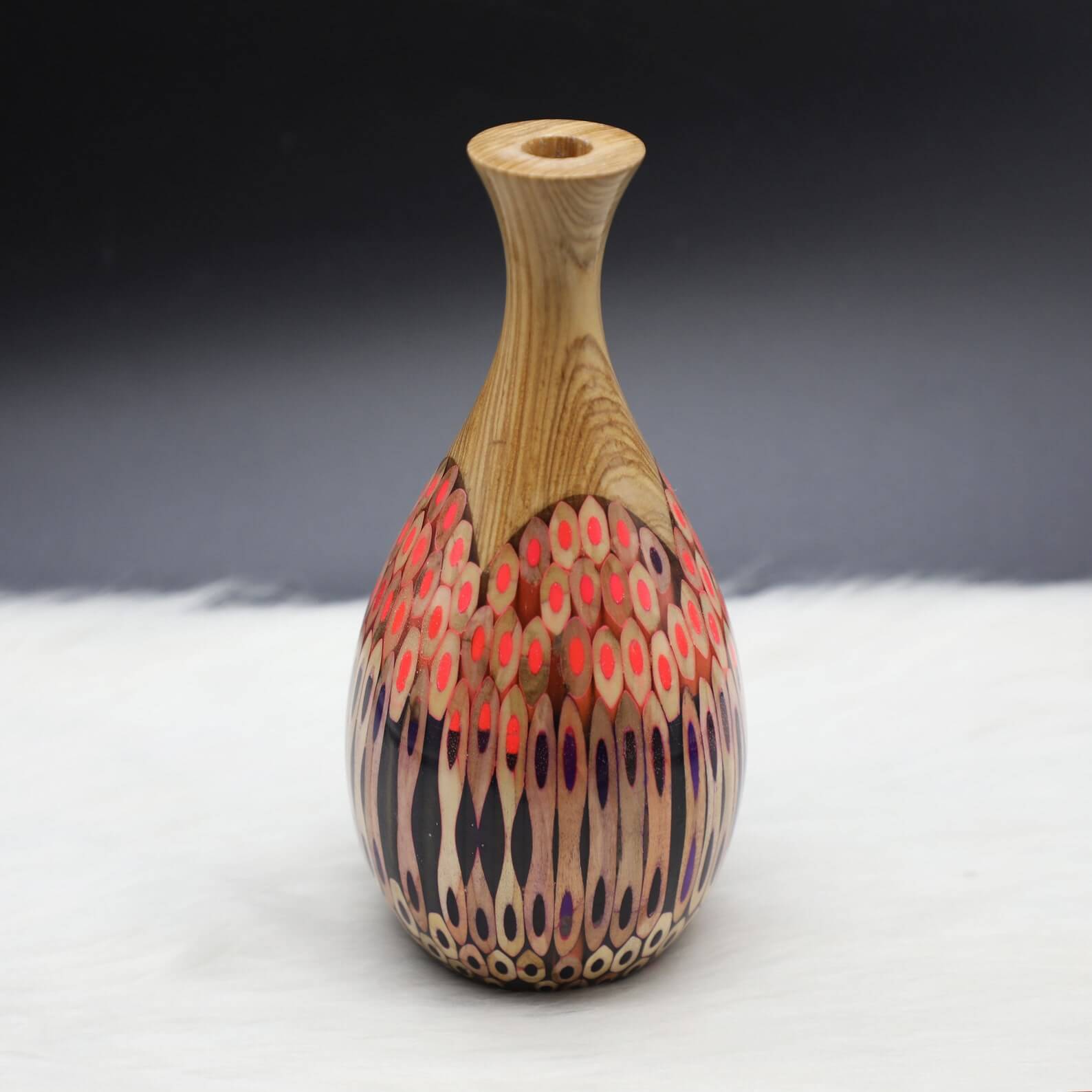 Purple-Pink_Handmade Resin Vase for Dry Flower