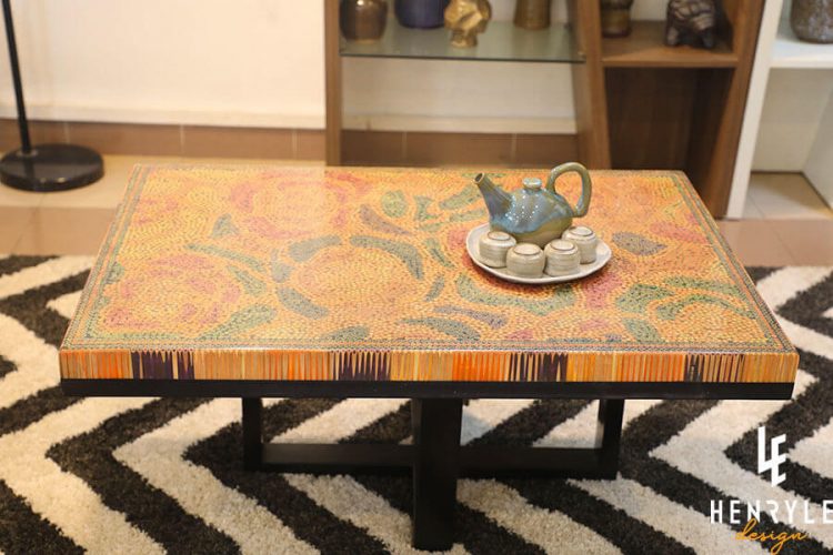 Rose Garden Colored Pencil Coffee Table III