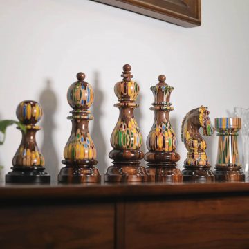 Super Deluxe Chess Pieces | 6 Pieces King - Queen - Bishop - Rook - Knight - Pawn