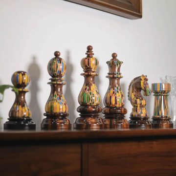 Super Deluxe Chess Pieces | 6 Pieces King - Queen - Bishop - Rook - Knight - Pawn