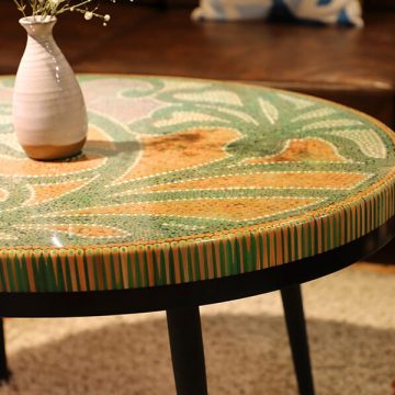 Single Curves Colored-pencil Coffee Table 3