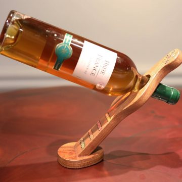 Colored-Pencil Guitar Balancing Wine Bottle Holder Stand Gravity Defying