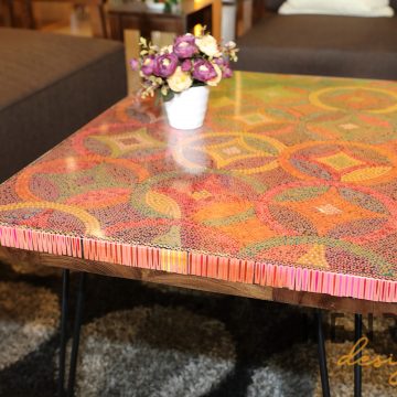 Starry Night Colored-Pencil Coffee Table