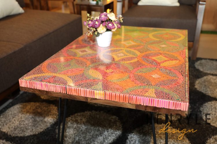 Starry Night Colored-Pencil Coffee Table