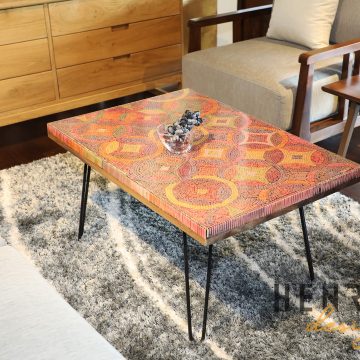 Starry Night Colored-Pencil Coffee Table