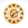 Strong Heart Colored-Pencil Wood Wall Clock