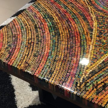 Sun Over the Rainbow Colored-Pencil Coffee Table