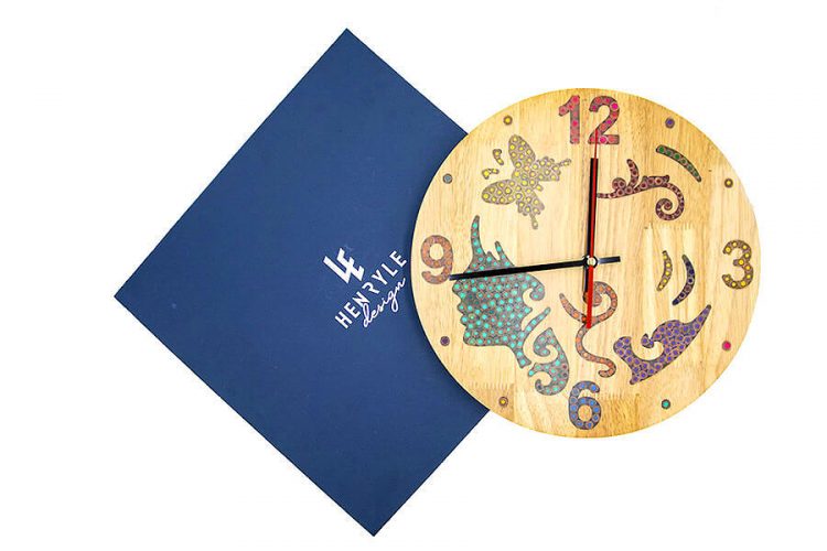 The Fairy Colored-Pencil Wood Wall Clock 2