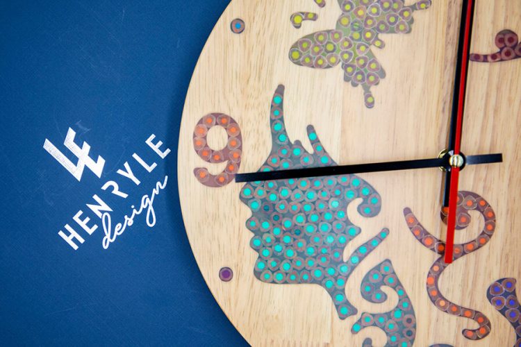 The Fairy Colored-Pencil Wood Wall Clock