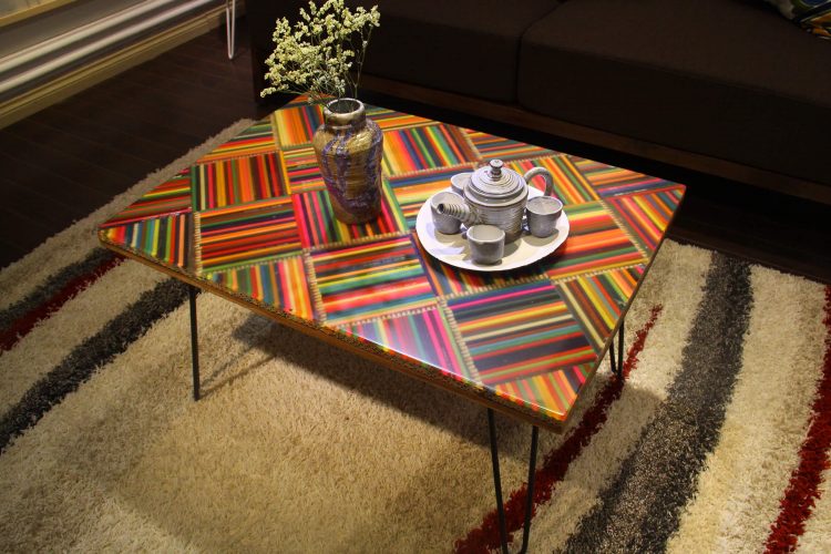 The Whimsy of Life Colored-Pencil Coffee Table