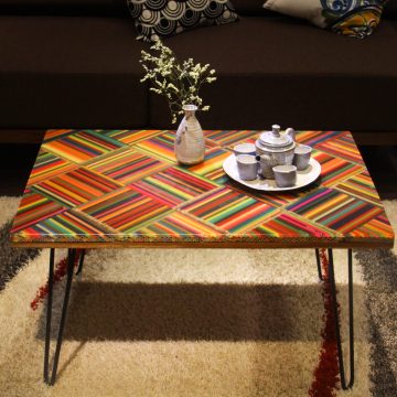 The Whimsy of Life Colored-Pencil Coffee Table