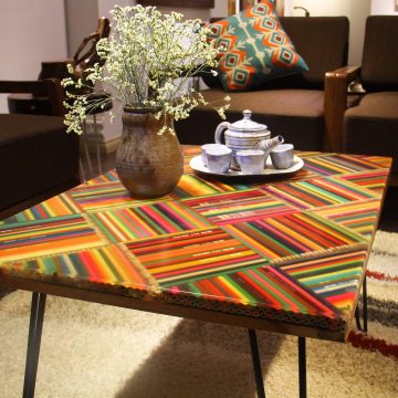 Life Colored Pencil Coffee Table, Good Coffee Tables Colors