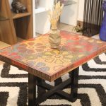 Wild Cosmos Flower Colored-Pencil Coffee Table