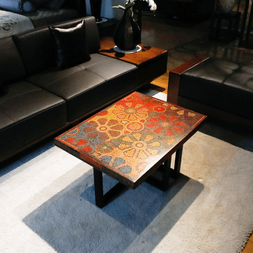 Wild Cosmos Flower Colored-Pencil Coffee Table