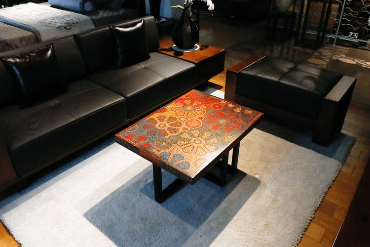 Wild Cosmos Flower Colored-Pencil Coffee Table