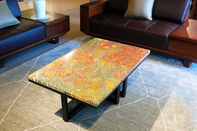 Wildflowers Colored-Pencil Coffee Table 3