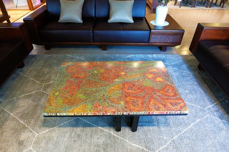 Wildflowers Colored-Pencil Coffee Table 4