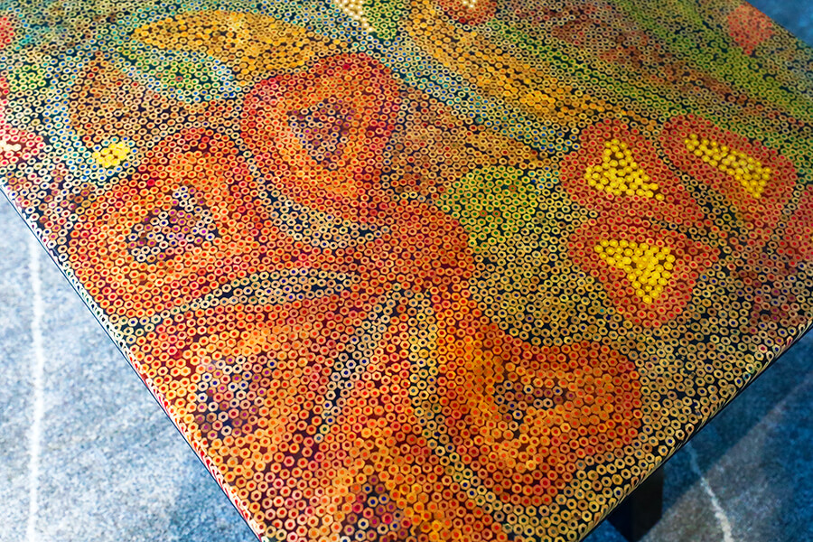 Wildflowers Colored-Pencil Coffee Table 5
