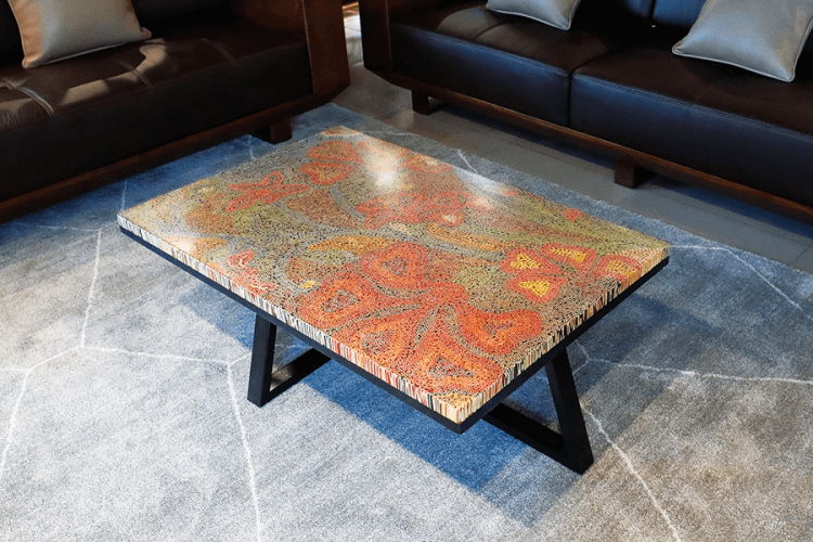 Wildflowers Colored-Pencil Coffee Table