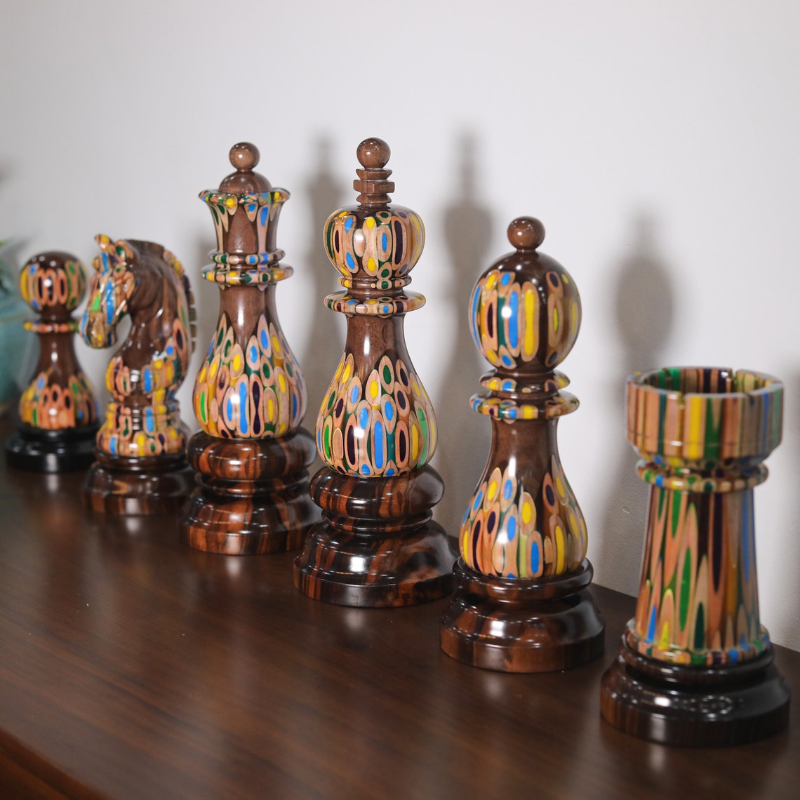 6 Giant Chess Pieces King - Queen - Bishop - Rook - Knight - Pawn